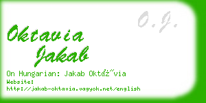 oktavia jakab business card